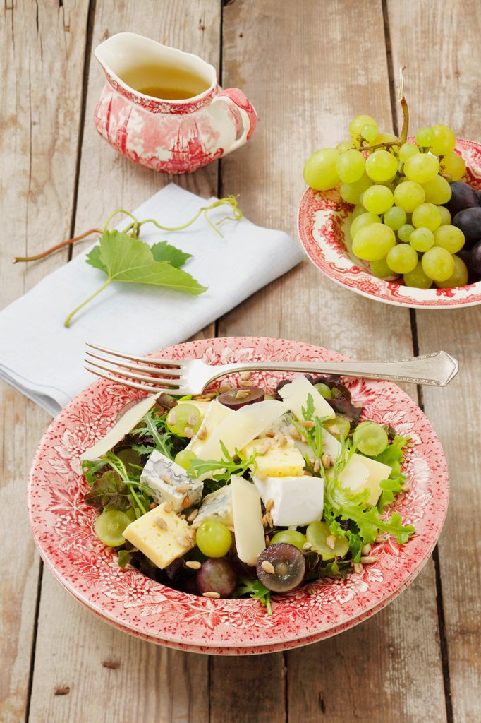 Las uvas son perfectas para aportar un toque dulce de contraste a las ensaladas.