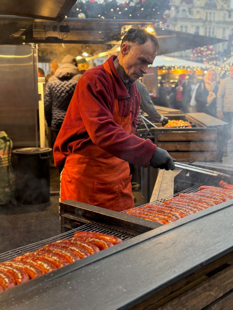 Salchichas mercadillo Praga
