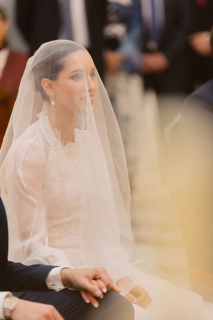 La boda de Elena con vestido de Inés Lacasa