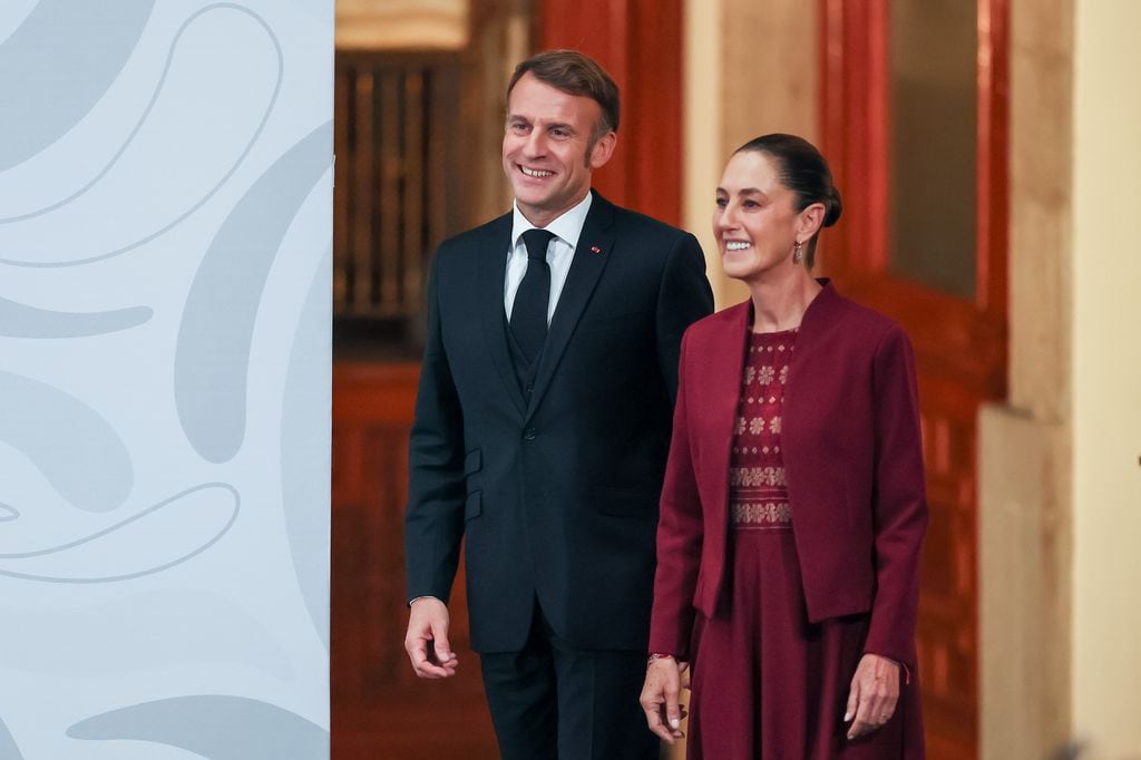 Emmanuel Macron y Claudia Sheinbaum.