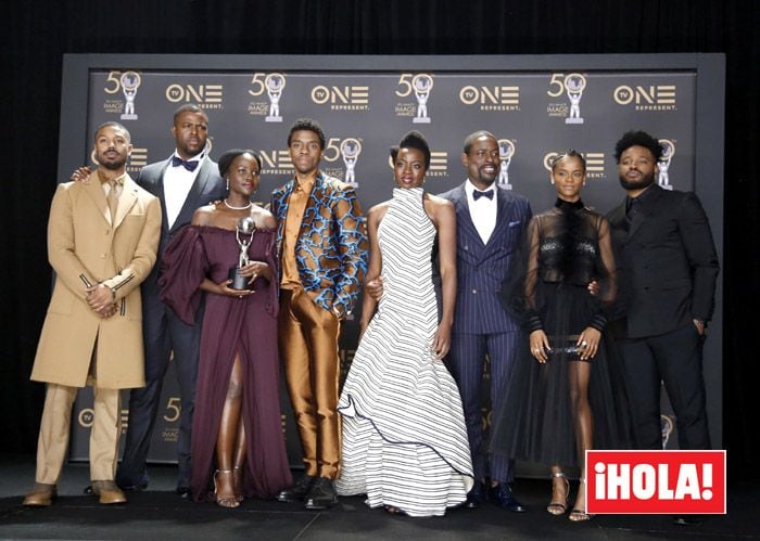 El director Ryan Coogler junto al reparto de Black Panther