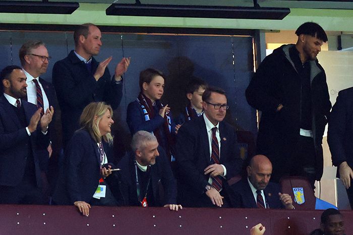 El príncipe Guillemo y su hijo George en su primera aparición desde el diagnóstico de Kate