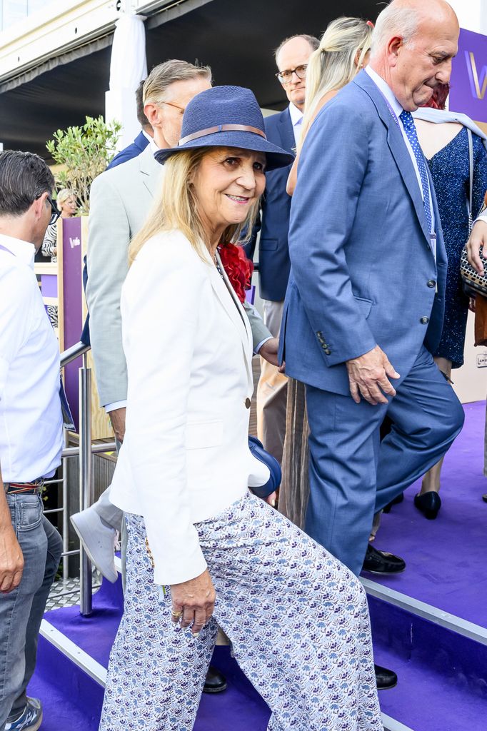 La infanta Elena a su llegada al estadio