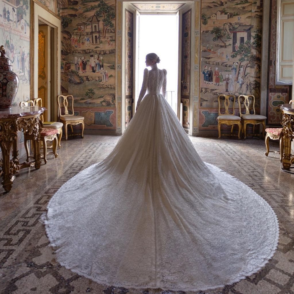 Vestido de novia blanco de Kitty Spencer de Dolce & Gabbana