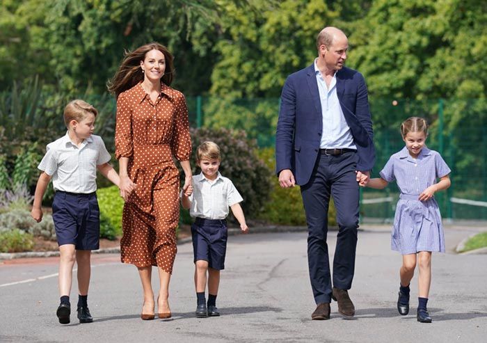 Primer día de colegio de George, Charlotte y Louis de Cambridge