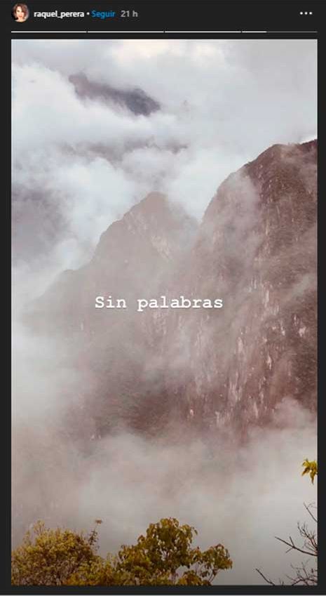 Raquel Perera en la ciudad de Machu Picchu