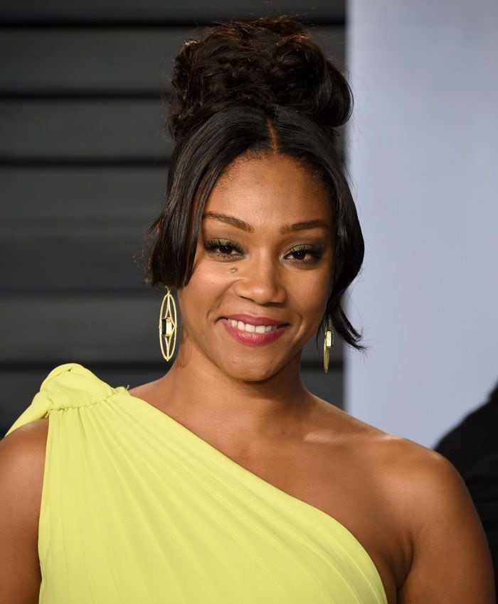 La actriz Tiffany Haddish en la fiesta de Vanity Fair
