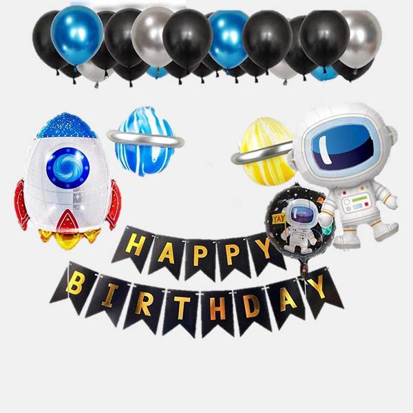 globos astronautas cumple tematico