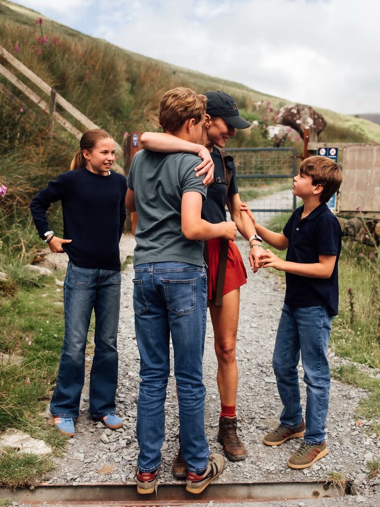 Kate Middleton junto a sus tres hijos tras cumplir su desafío