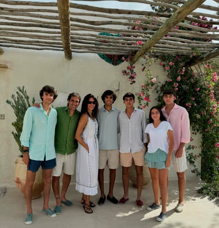 Raúl González y su familia