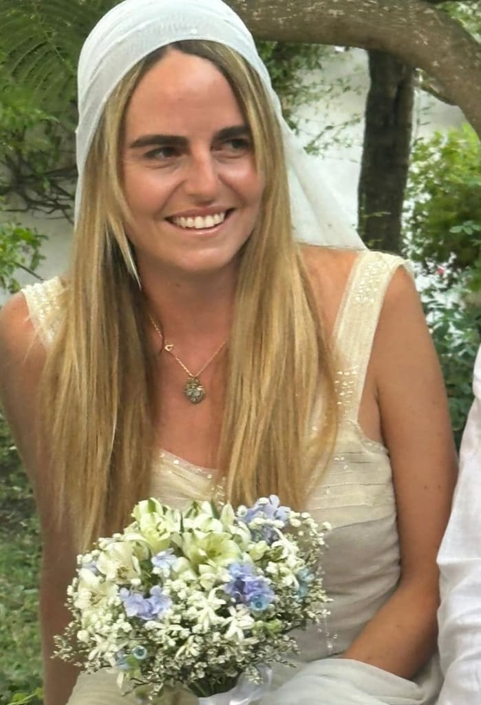 Elena Clavarino, radiante antes de dar el 'sí, quiero'