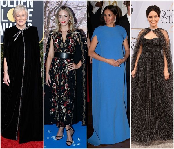 Glenn Close, Emily Blunt, Meghan Markle y Sophia Bush con cape dress