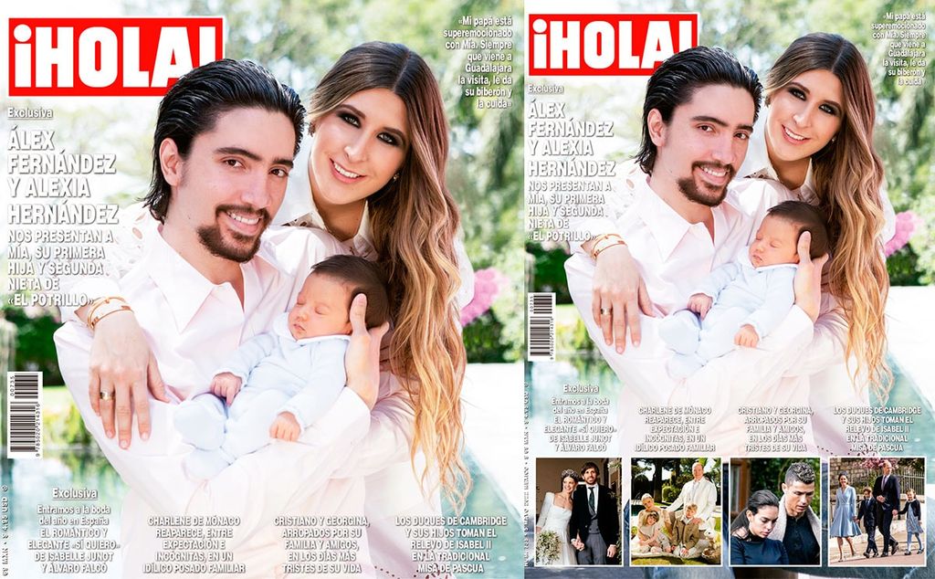Álex Fernández y Alexia Hernández con Mía
