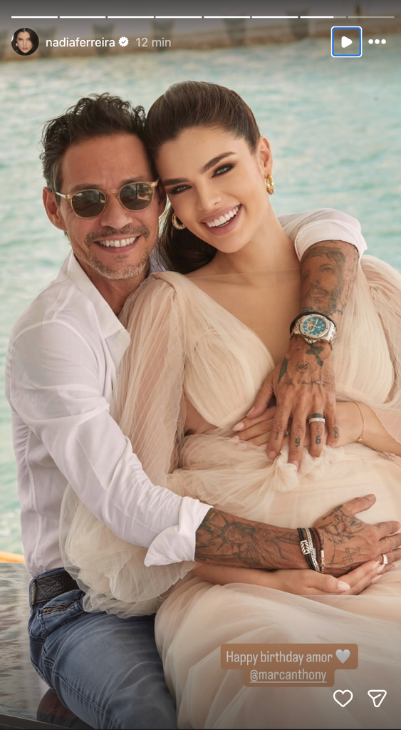 Nadia Ferreira y Marc Anthony están de celebración por el cumpleaños del cantante en Vegas
