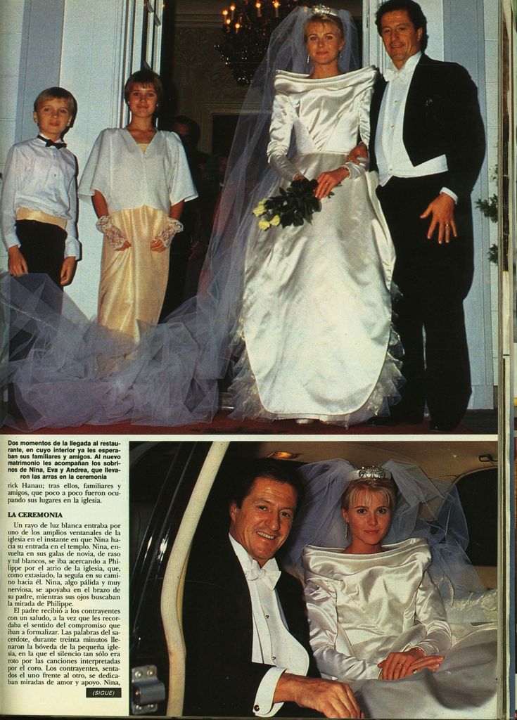 Boda de Philippe Junot con Nina Wendelboe-Larsen en ¡HOLA! 1987