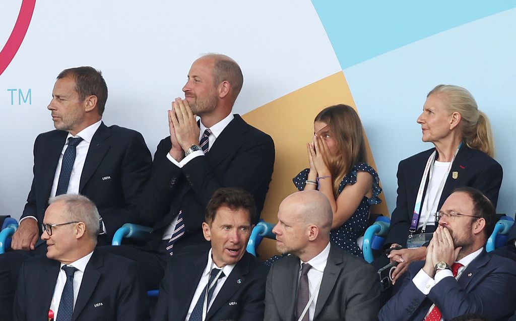 El príncipe Guillermo y la princesa Charlotte en la final de la Eurocopa 2025