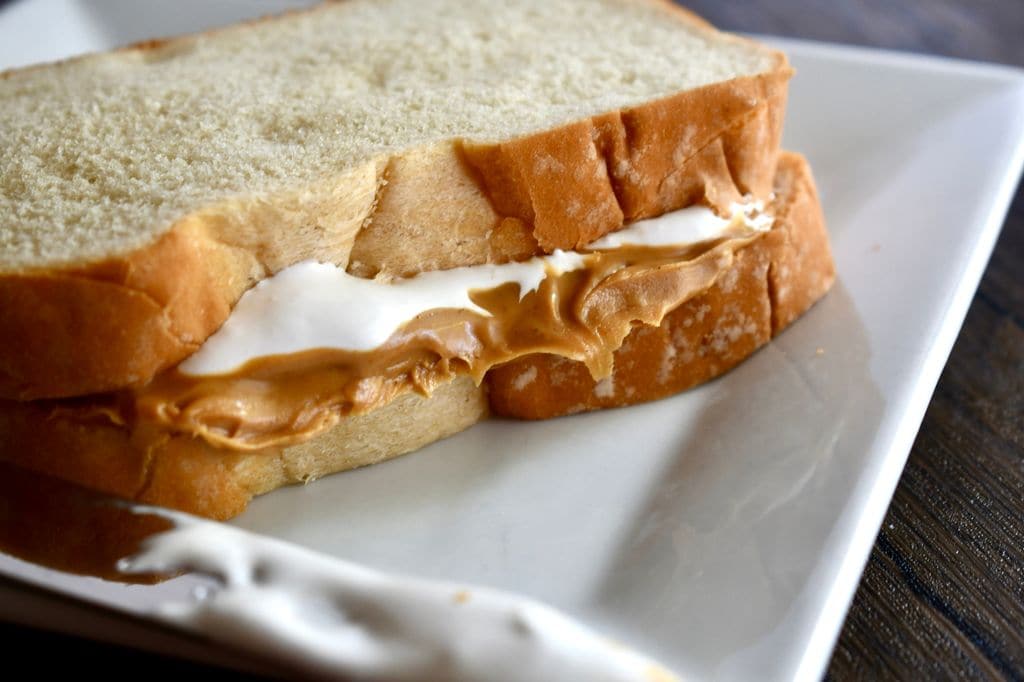 El icónico sándwich estadounidense 'Fluffernutter'.