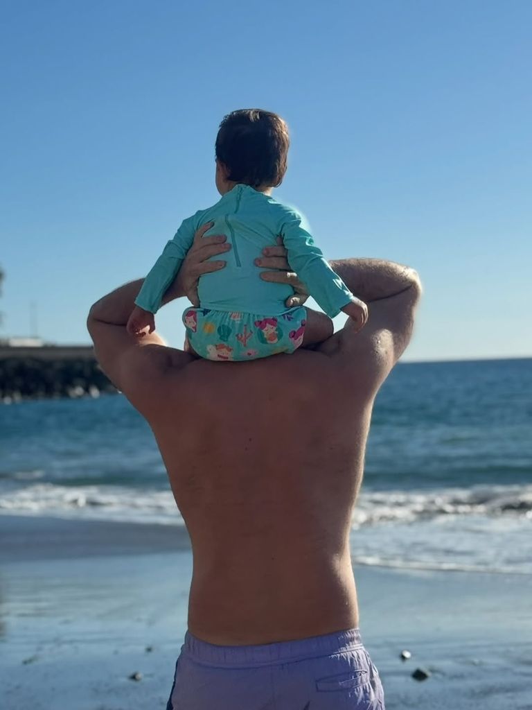 David Rodríguez, con su hija Alma