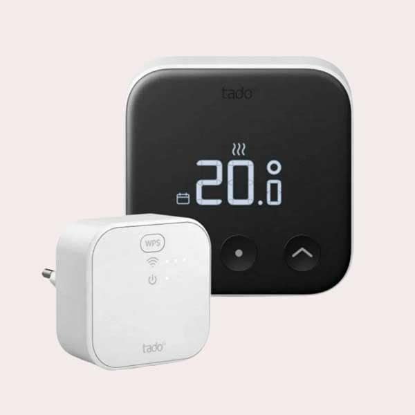 Tado Kit de Inicio con Termostato Inteligente X con Cableado y Bridge para Internet