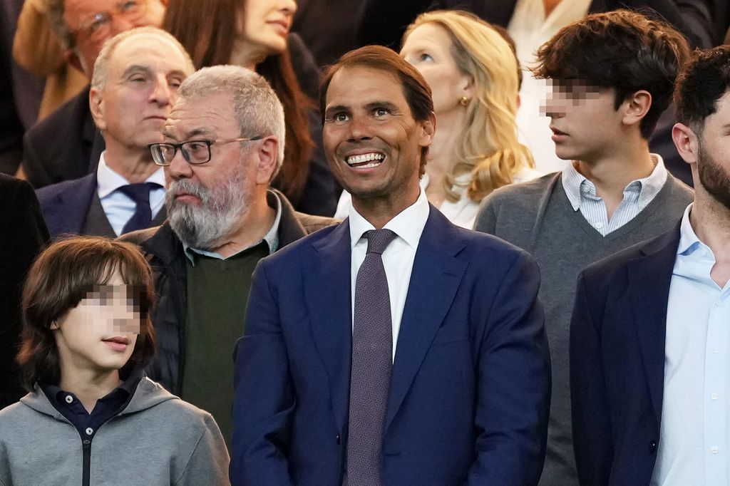 Rafa Nadal, en el palco del Bernabéu