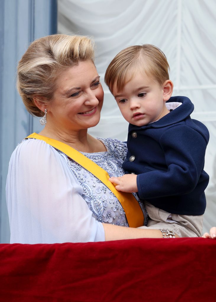 La gran duquesa de Luxemburgo con su hijo, FranÇois