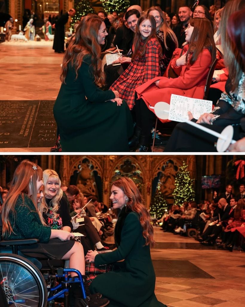 El príncipe y la princesa de Gales junto a sus hijos en el concierto de villancicos 'Juntos por Navidad'