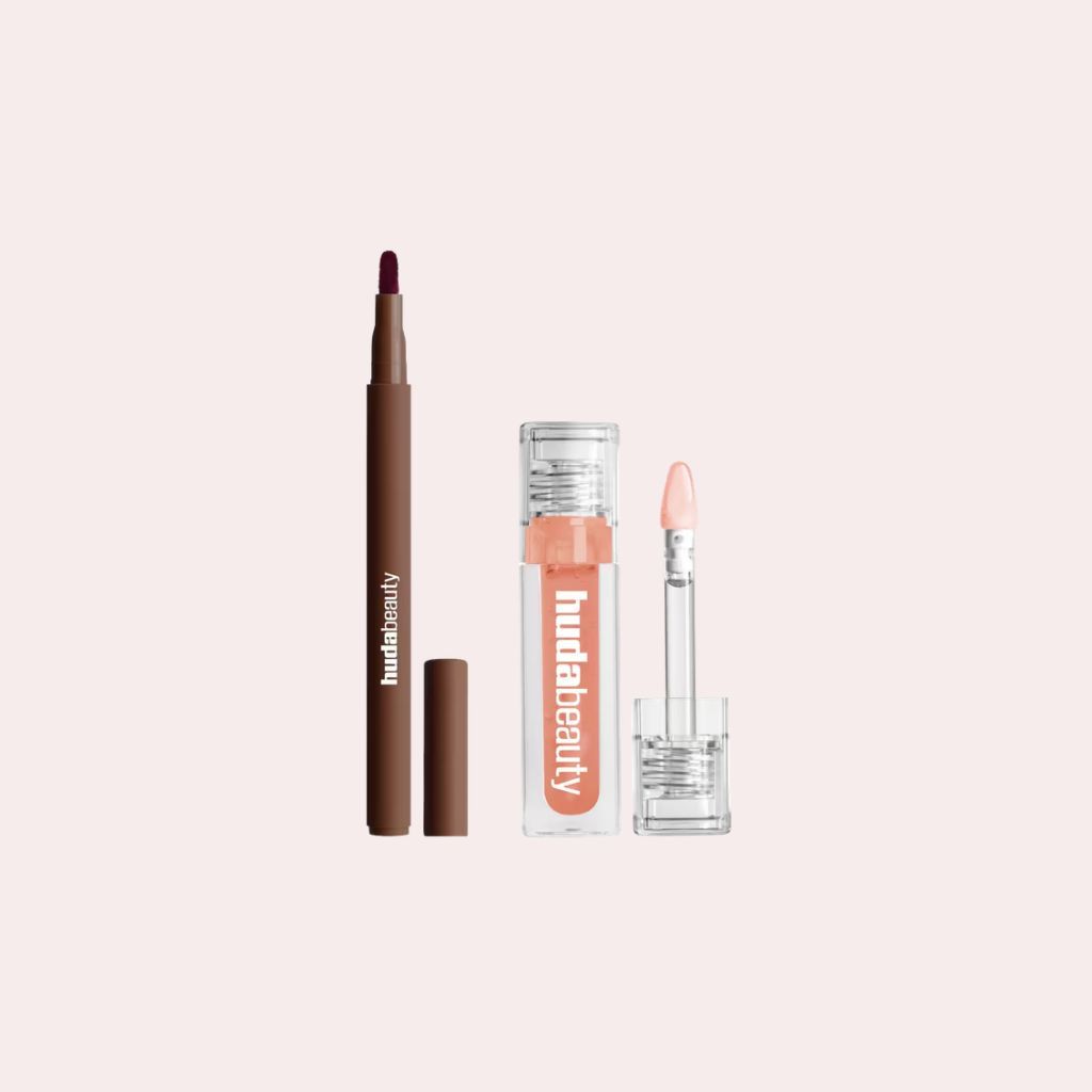 El labio icónico de los noventa: Lip Combo (Lápiz labial y aceite labial) de Huda Beauty