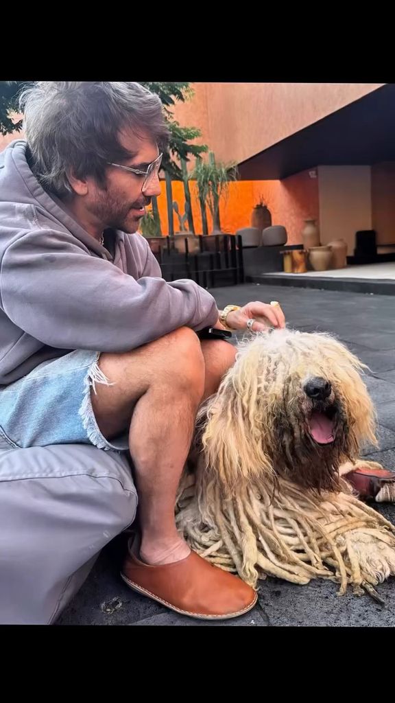 Alejandro Fernández y su perro Kush