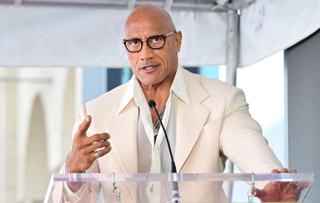 Dwayne Johnson, este jueves en el Paseo de la Fama de Hollywood