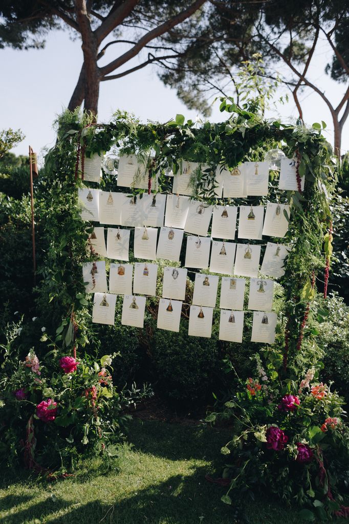 Seating plan boda de primavera