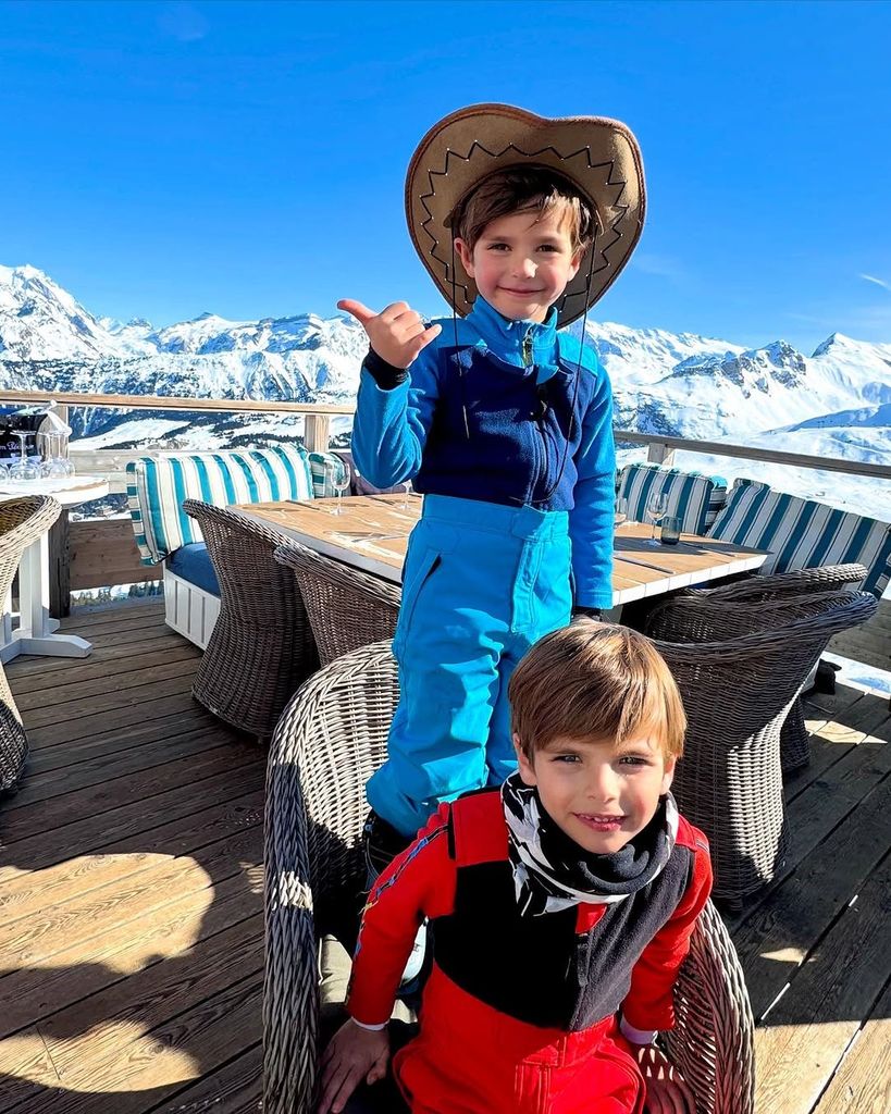 Killian y Bastien en los Alpes franceses.