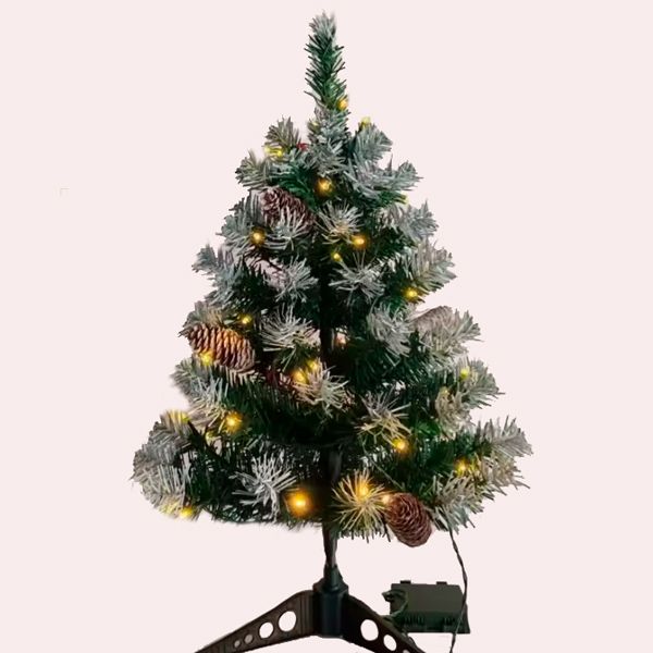 Mini árbol de Navidad de PVC con barra de luz Led