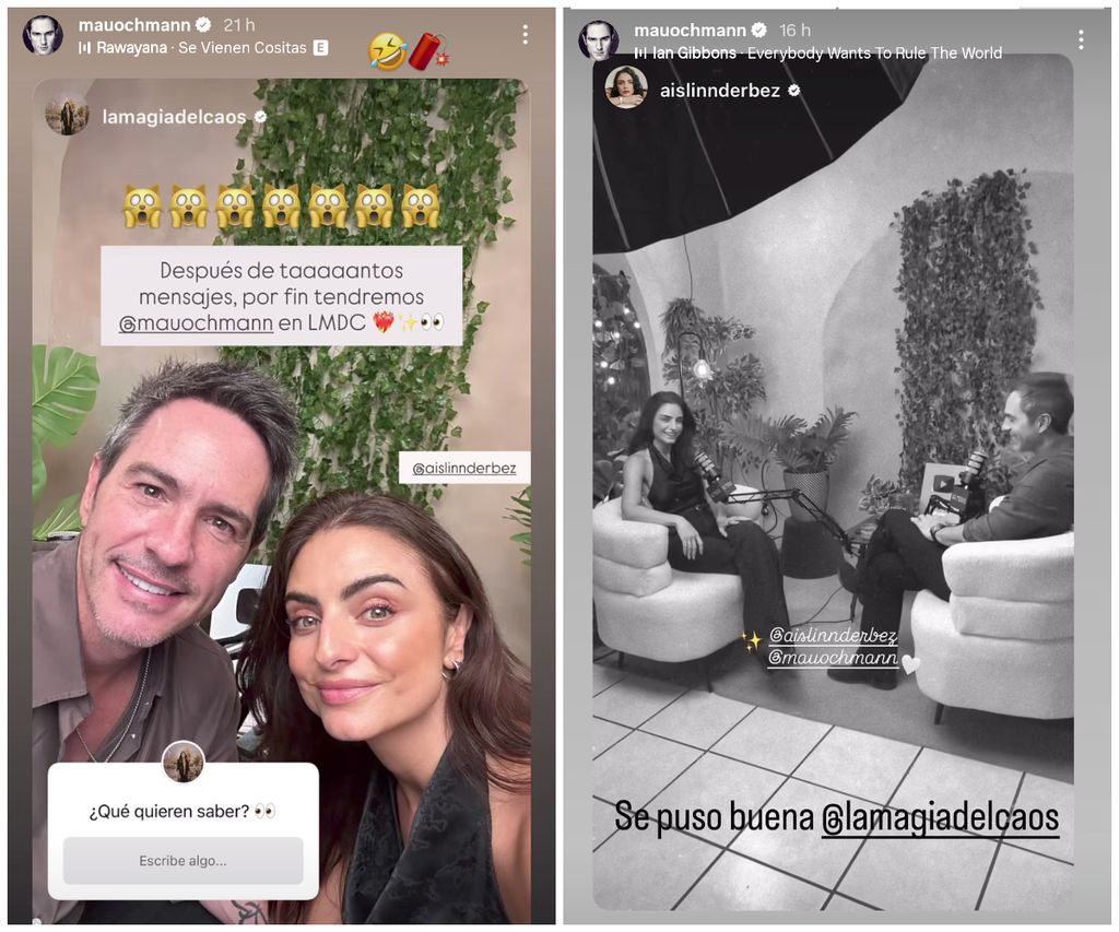 Mauricio y Aislinn se mostraron muy sonrientes en las grabaciones de 'La Magia del Caos'.