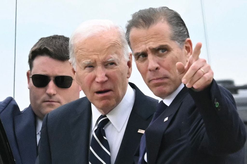 Joe Biden con su hijo Hunter en plena carrera presidencial