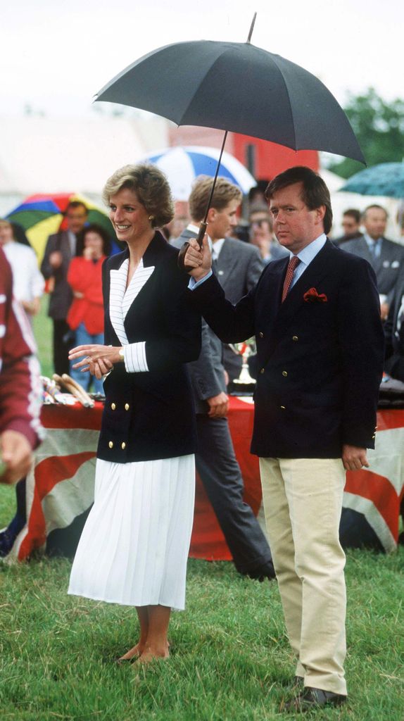 Diana de Gales con su guardaespaldas, Ken Wharfe.