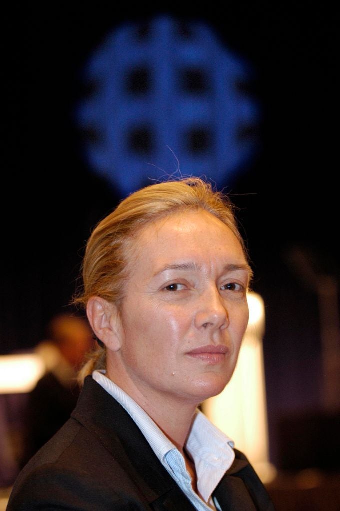 Prudence MacLeod, hija de Rupert Murdoch, en la reunión anual de News Corp en 2004