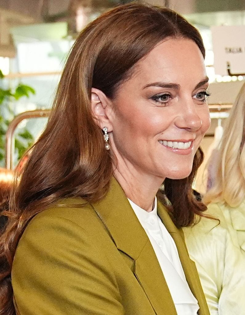 Catherine, Princess of Wales during a visit to the British Fashion Council at 180 Studios in central London, where she will present the Queen Elizabeth II Award for British Designon May 13, 2025 in London, England