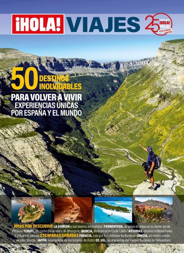 Portada del especial ¡HOLA! Viajes de junio de 2021, con 50 destinos inovidables para vivir experiencias únicas por España y el mundo