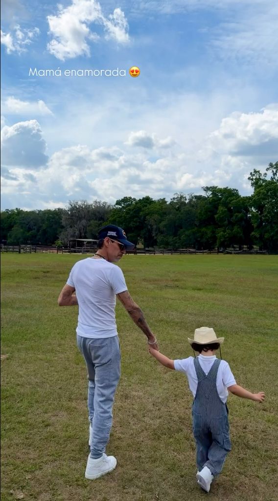 Marc Anthony y su hijo Marquito 