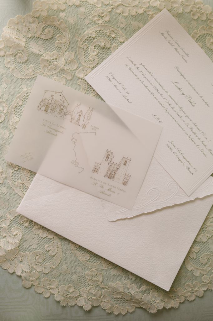 Invitaciones de boda de Kuramae para Lucía Suárez, fundadora de Deluem