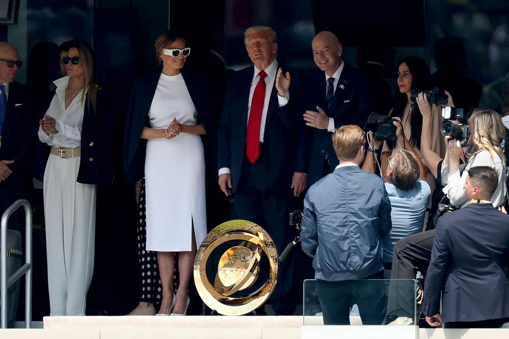 Melania Trump, Donald Trump y Gianni Infantino 