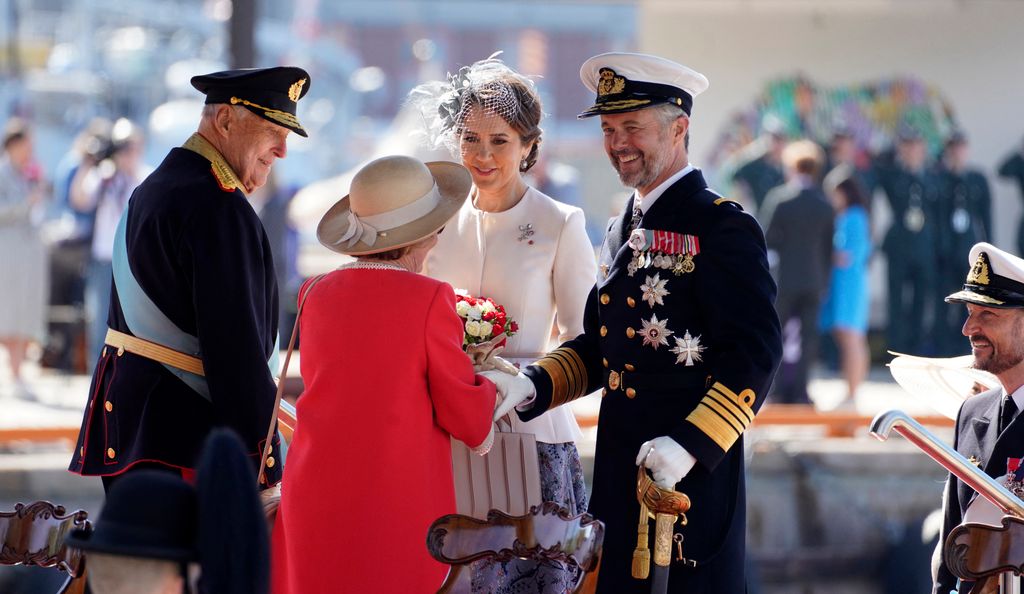 Federico y Mary de Dinamarca con Haakon y Sonia de Noruega en 2024
