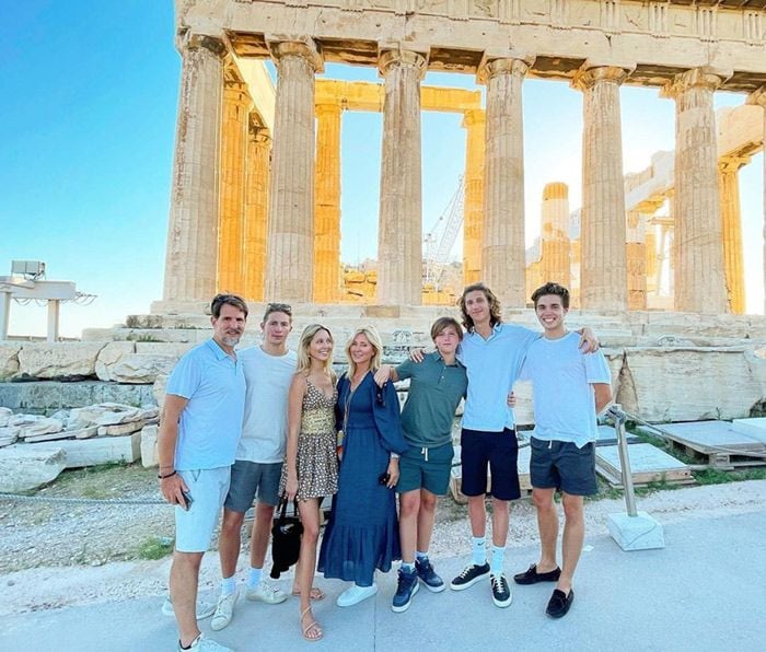 Pablo de Grecia con Marie Chantal y sus hijos