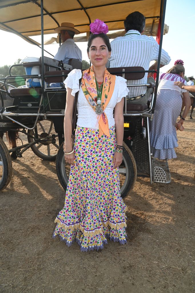 Lourdes Montes en la romería de El Rocío, 2025.