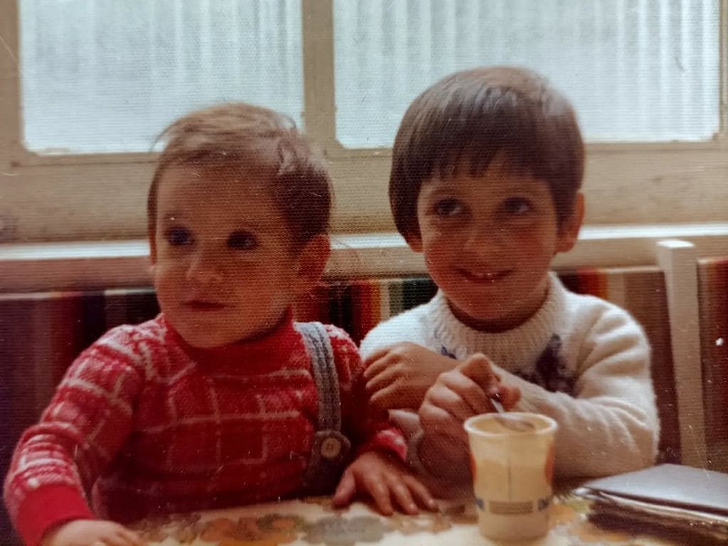 Malena y Ernesto Alterio de pequeños