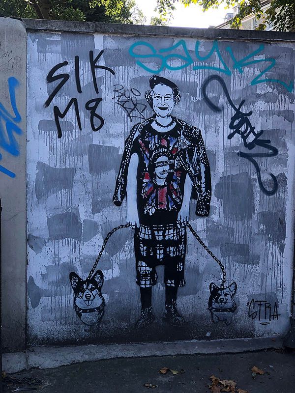 Graffiti de Isabel II 