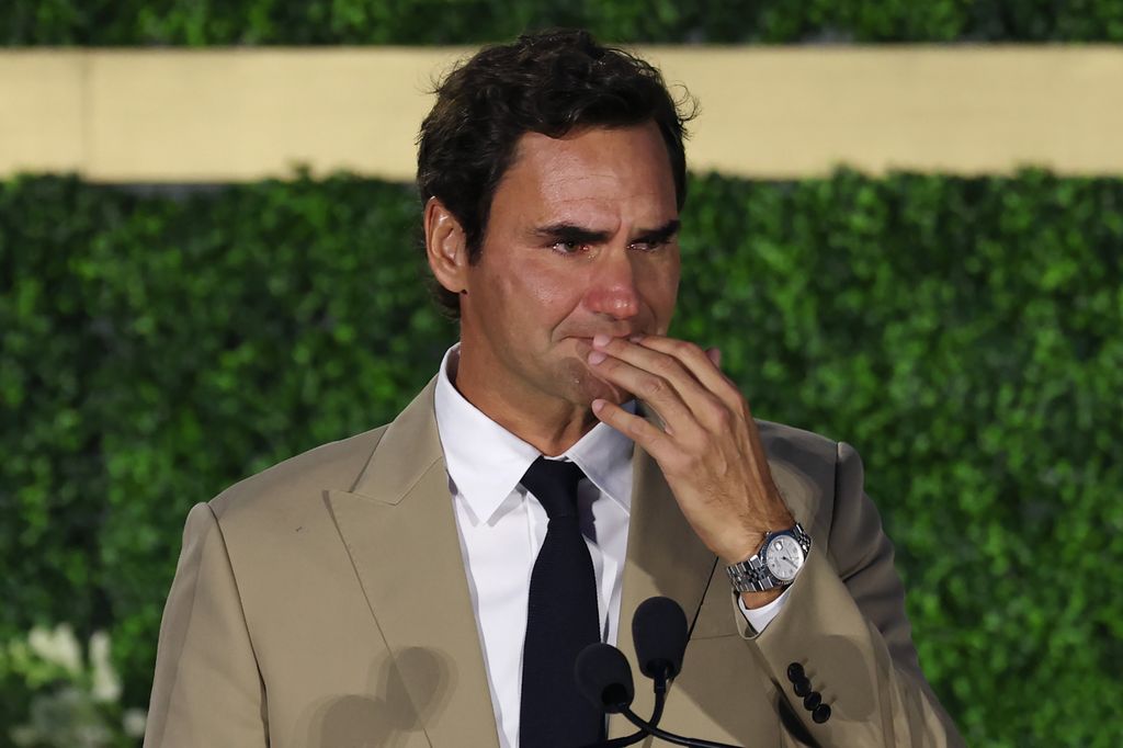 Roger Federer, muy emocionado