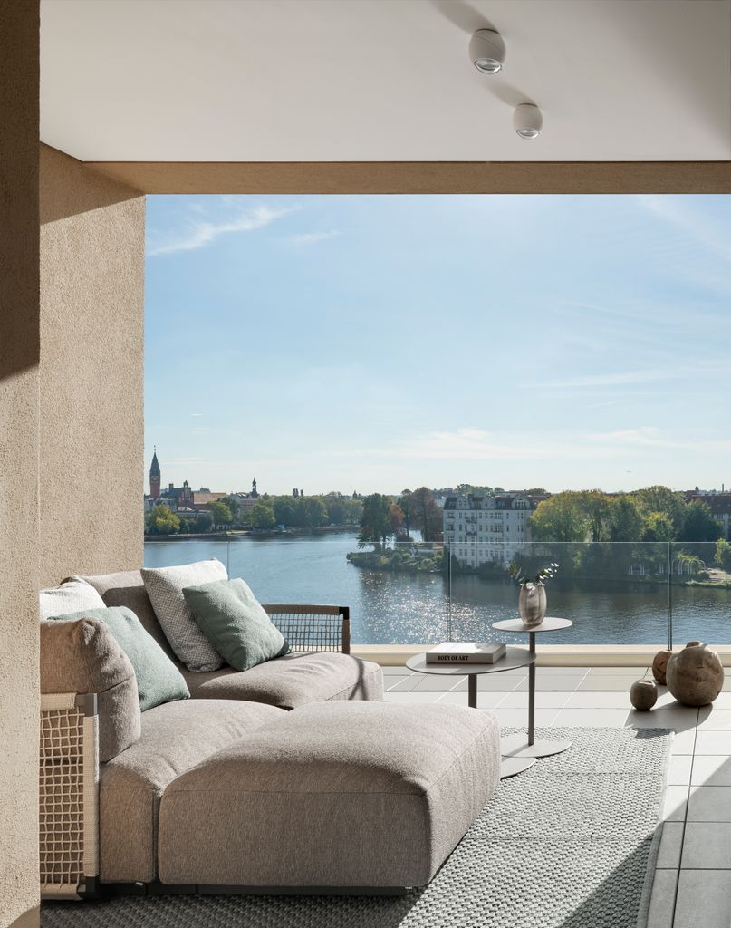 Terraza con un agradable salón de exterior