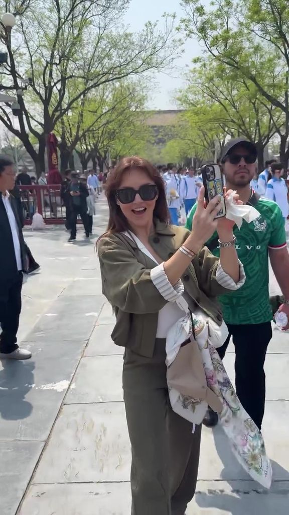 Angelique se mostró muy emocionada de conocer la Ciudad Prohibida, en Pekín. 