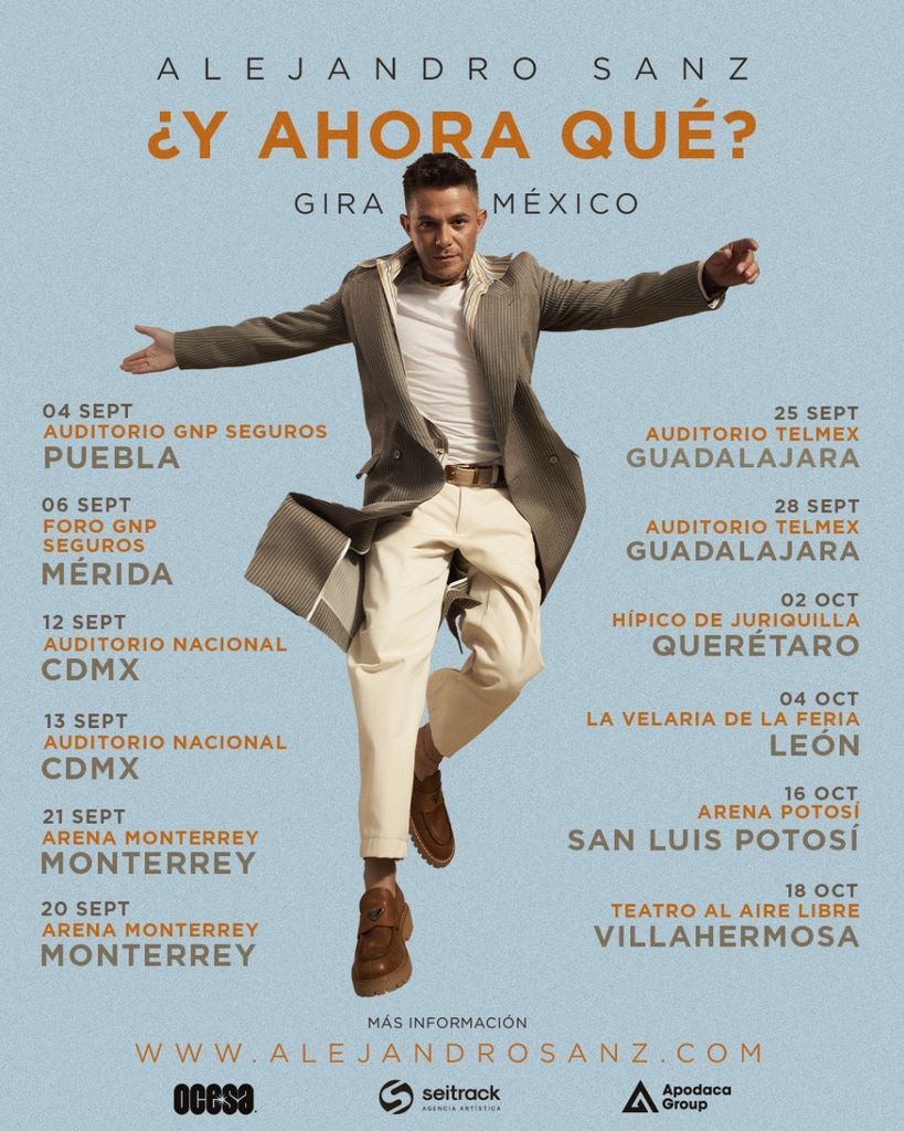 Fechas de la gira de Alejandro Sanz por México